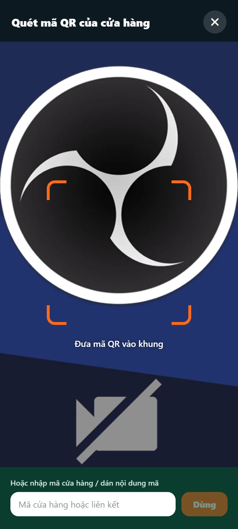 Màn quét mã QR